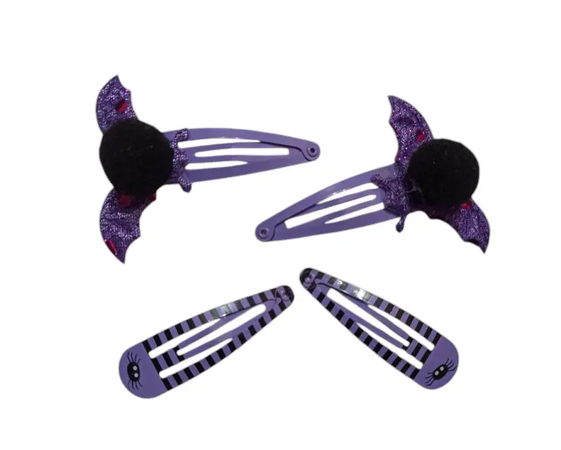 Заколки на Хелловін Кажани one size фіолетово-чорний Київ - фото 1