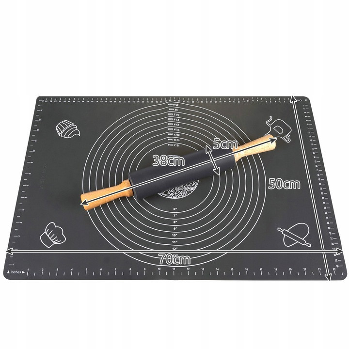 Силіконова кухонна дошка 70х50 см з валиком Ruhhy (23760) Нововолинськ - фото 8