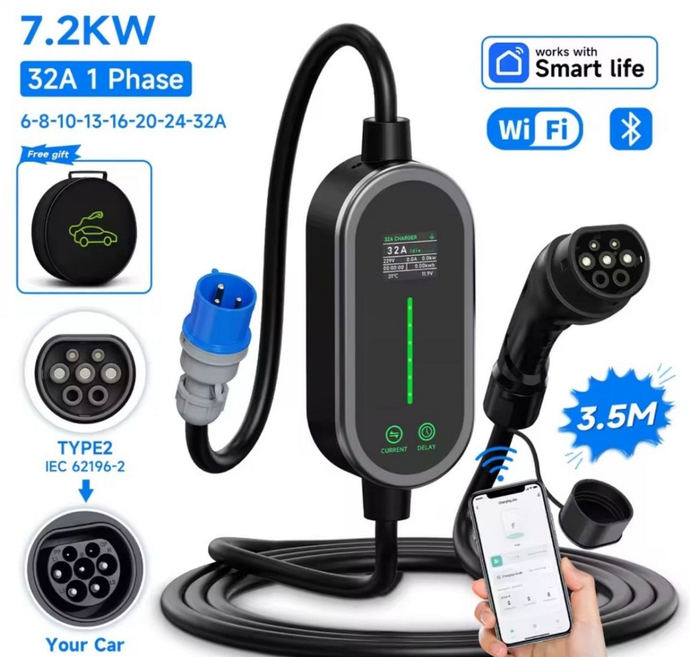 Зарядка для електроавтомобіля Type 2 1 GBT з WiFi заправка. Харків - фото 8