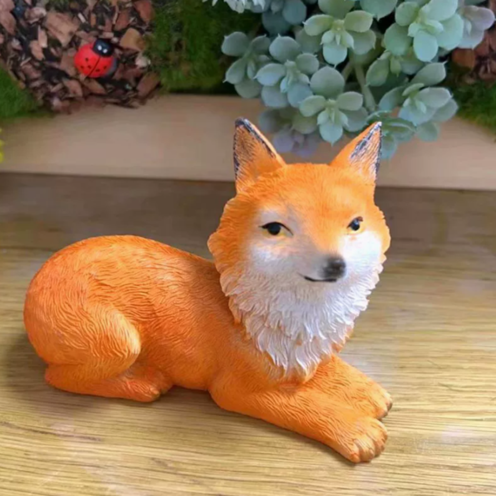 Фігурка Лисичка 11 х 7 см Помаранчева з полістоуну для вазону, флораріуму. міні-саду Оранжевый1 Одеса - фото 6