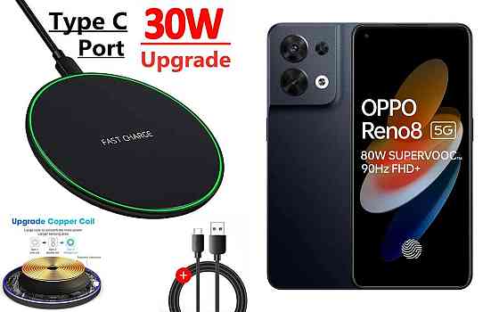 Бездротовий зарядний пристрій Copper до 30W для Motorola Edge 40, Edge 40 Pro, USB-C, LED Київ