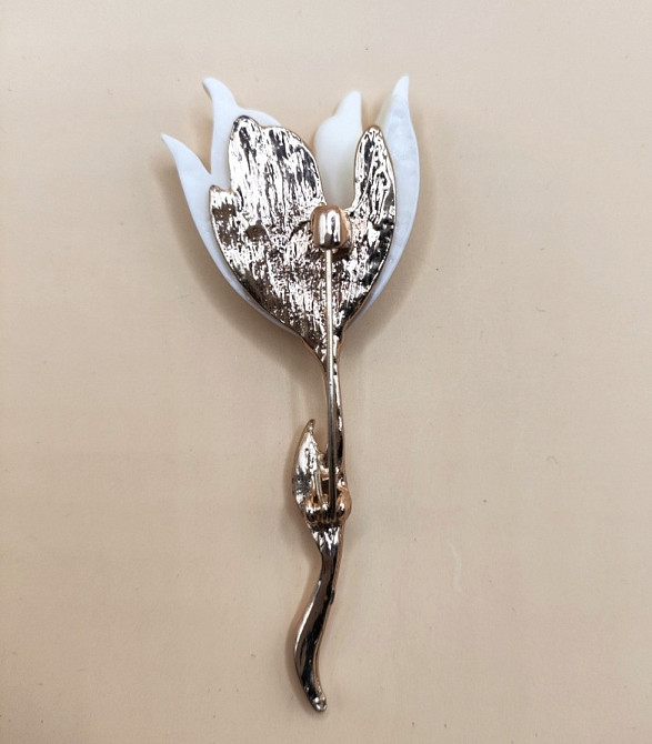 Брошка "Тюльпан" Білий Сміла - фото 13