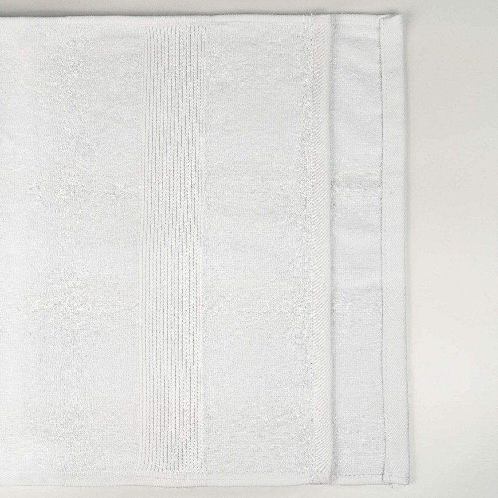 Махровий рушник середнього розміру з Бордюром GM Textile 50х90см 400г/м2 (Білий) Суми - фото 2