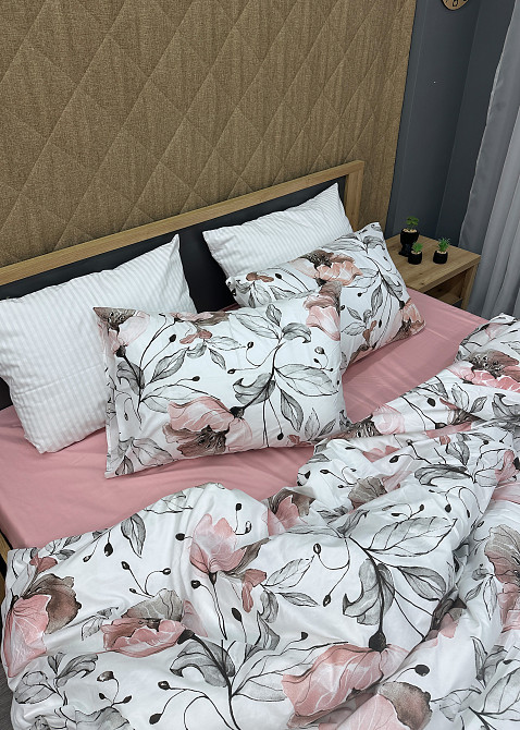 Комплект постельного белья, Decorator Dusty Blossom Двуспальный 180х215 с цветочным принтом (88-011) Киев - изображение 7