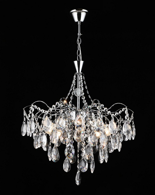 Люстра підвісна кришталева E2741/5, Хром Коломия - фото 1