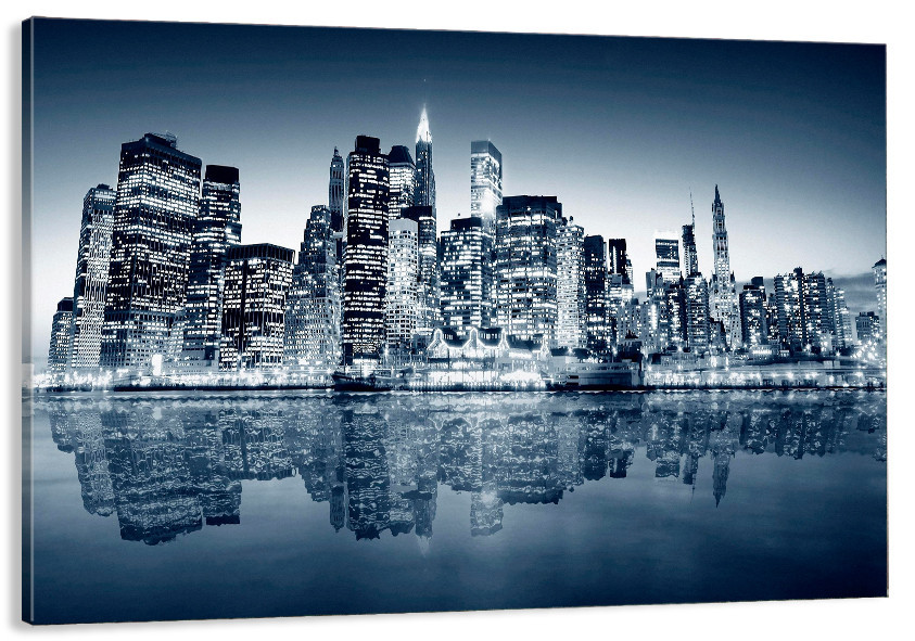 Картина полотно у вітальню / спальню    Місто     MLP_151  ( 60х30см ) 50x100 см Київ - фото 1