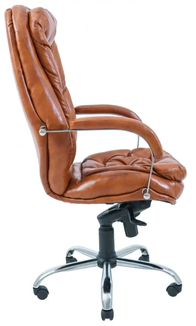 Офісне Крісло Керівника Richman Venice Madras Cognac Хром М3 MultiBlock Коричневий Київ - фото 3