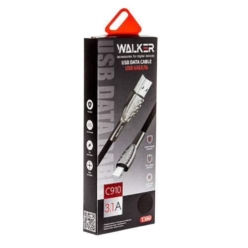 Кабель USB Type-C WALKER C910 3,1А 1м чорний Житомир