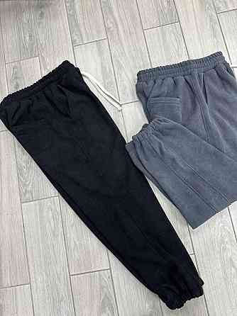 Чоловічі базові теплі штани з вельвету на флісі Чорний, 44 Одеса