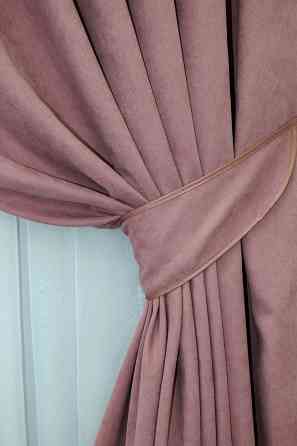 Комплект готових штор VR-Textil Мікровелюр SPARTA № 1094ш Пудровий 100х280 см 2 шт (31-909) Київ