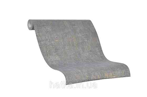 Шпалери вінілові на флізелін Marburg 82169 Giulia геометрія абстракція смуги точки 3д темно сині золотисті Київ