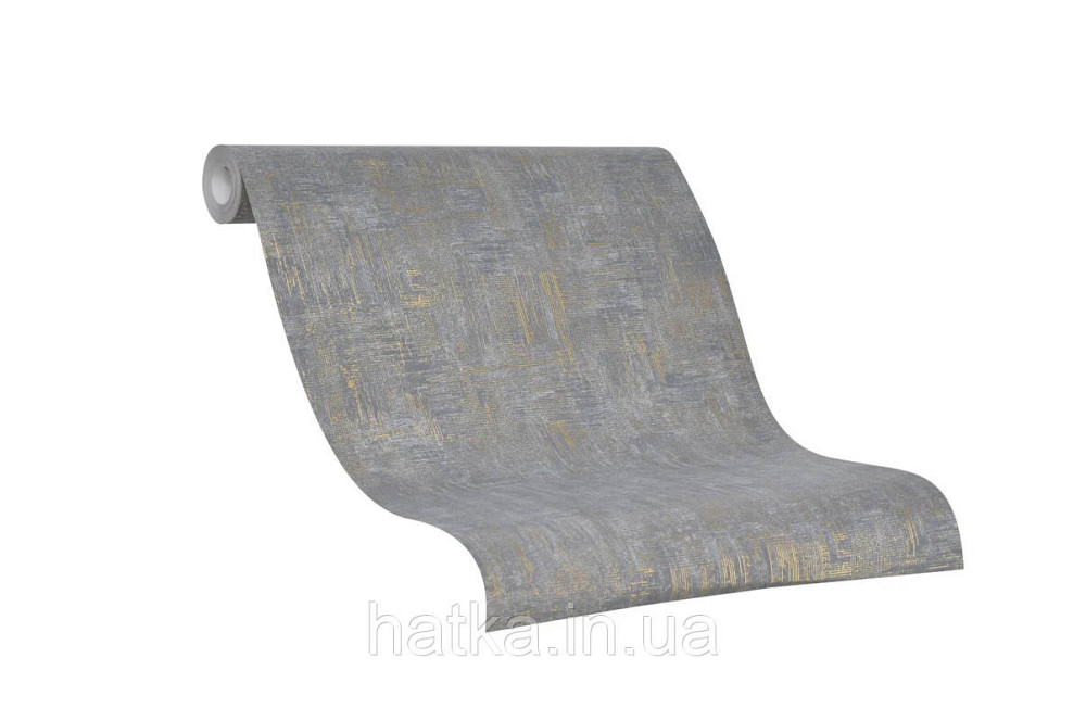 Шпалери вінілові на флізелін Marburg 82169 Giulia геометрія абстракція смуги точки 3д темно сині золотисті Київ - фото 4