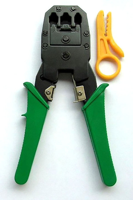 Набір для мережевика: кримпер, тестер, 100 RJ45 коннекторів Вінниця - фото 2