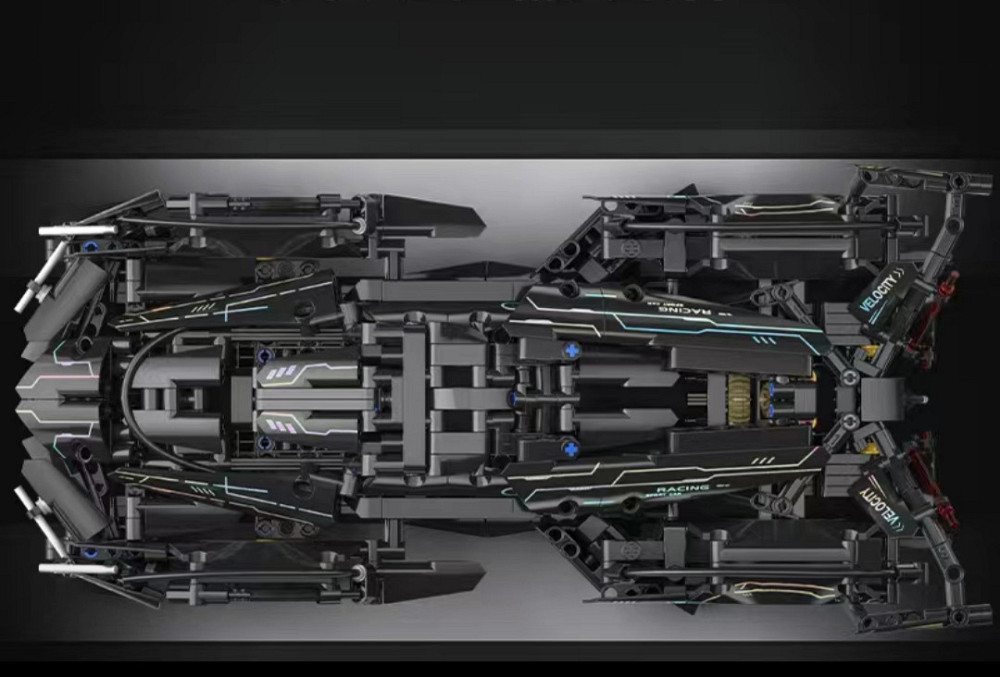 Конструктор спорткар на радиоуправлении Technic Supercar 1:14 с моторами и подсветкой 1148 деталей черный Киев - изображение 6