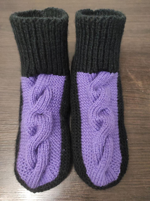 Капці-шкарпетки теплі в'язані (ручна робота) топ Київ - фото 1