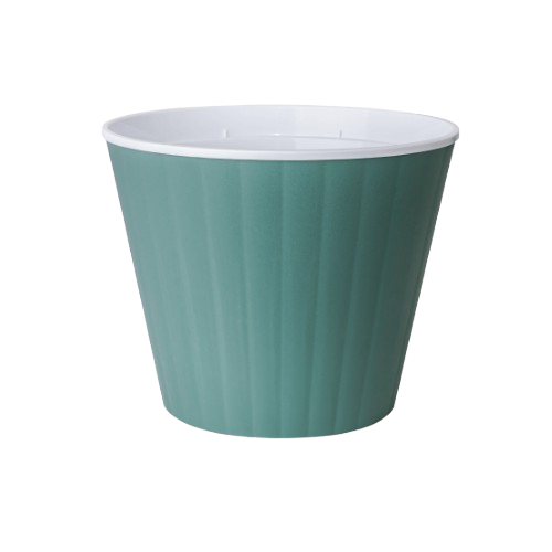 Вазон Ібіс з подвійним дном 15,7*13см зелений/білий Алеана Житомир - фото 1