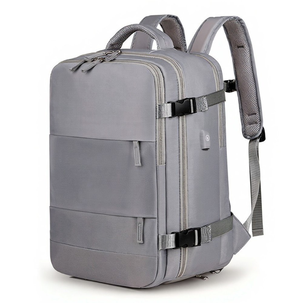 Рюкзак городской для путешествий дорожный с влагозащитой с портом для заряки 40х20х25 см,серый Каменец-Подольский - изображение 1