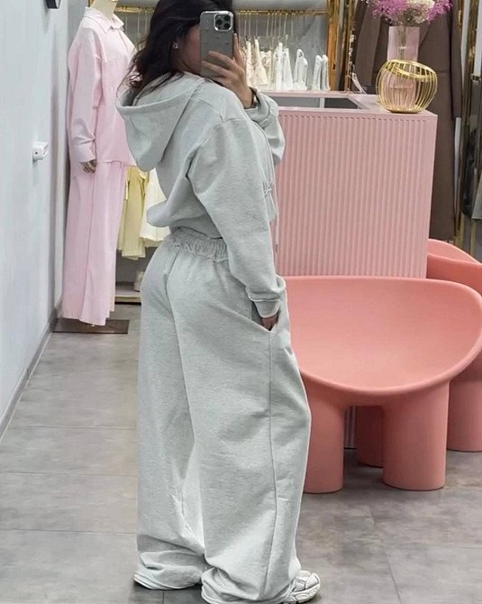 Женский стильный спортивный костюм oversize тринитка на флисе Одесса - изображение 3