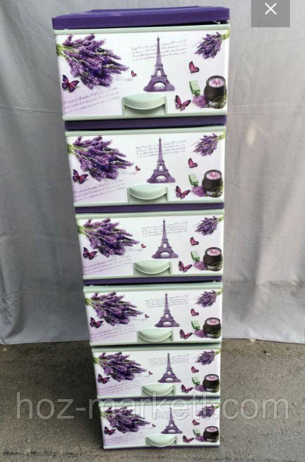Комод пластиковый Эйфелева башня 6 ящиков Харьков - изображение 1