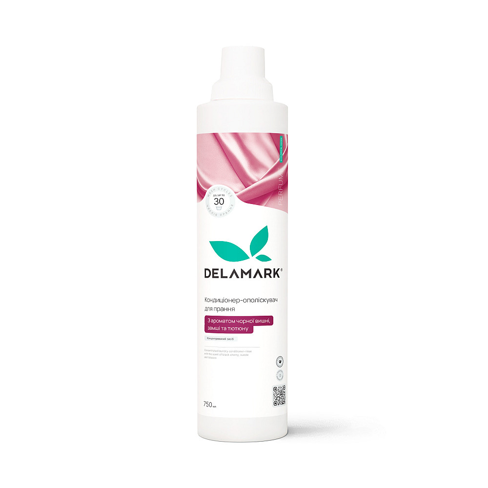 Кондиціонер-ополіскувач з ароматом чорної вишні, замші та тютюну DeLaMark 0,75 л Київ - фото 1