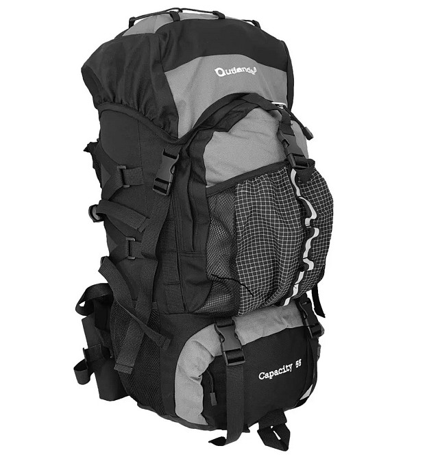 Рюкзак туристичний KAIMAN 55 л чорно-сірий Київ - фото 1