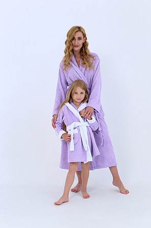 Халат банный Ideal Textile махровий ліловий (56860498) Чернівці - фото 6
