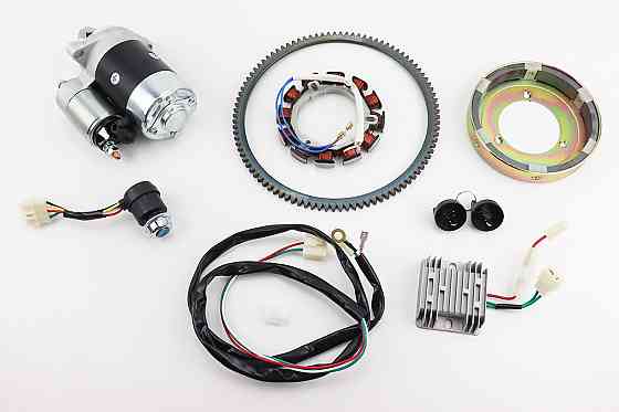 Комплект для переоснащення мотоблока під електростартер 178F (електростартер, замок, проводка, магнето, реле, вінець) Киев