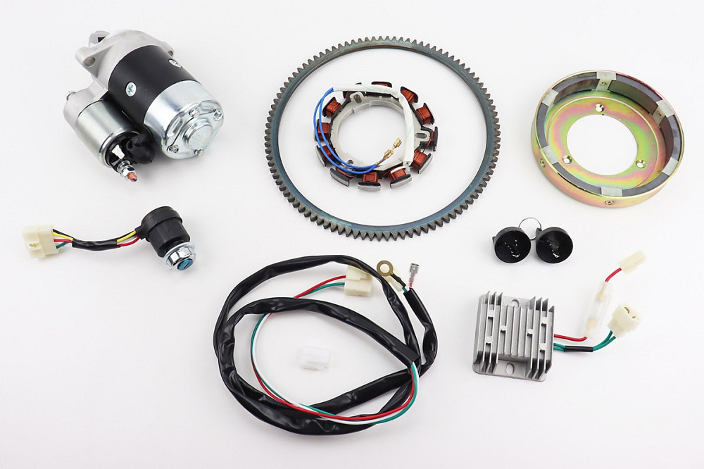 Комплект для переоснащення мотоблока під електростартер 178F (електростартер, замок, проводка, магнето, реле, вінець) Киев - изображение 1