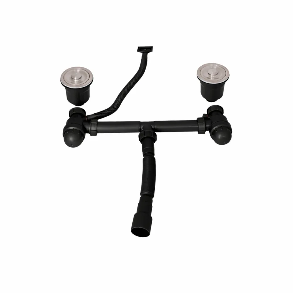 Мийка для кухні з двома чашами інтегрована Lidz Handmade H7843 (LDH7843BPVD45586) Brushed Black PVD 3,0/1,0 мм Київ - фото 8