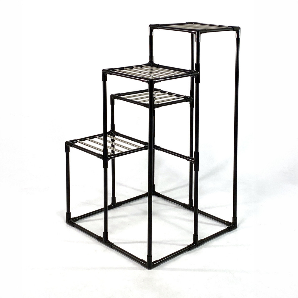 Підставка під квіти Kroky Quatro металева чорна. Висока підставка під 4 вазони. Борисполь - изображение 7