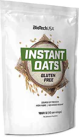 Овсяные хлопья быстрого приготовления BioTech Instant Oats Gluten Free 1000 g (Unflavoured) Луцк