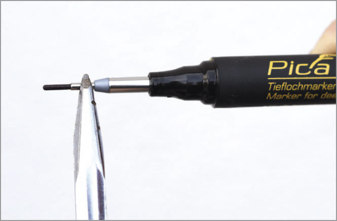 Маркер фірмовий з довгим носиком Pica-Ink Deep Hole Marker, 150/46 чорний Одеса - фото 7