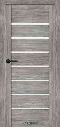 Двері SD-PVC-102 Syndicate Doors венге модерну скло Сатин Київ