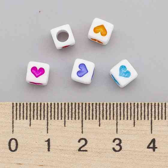 Декоративні намистинки для творчості Кубики Dom Busin УТ100030757 в упаковці 150 шт Вінниця