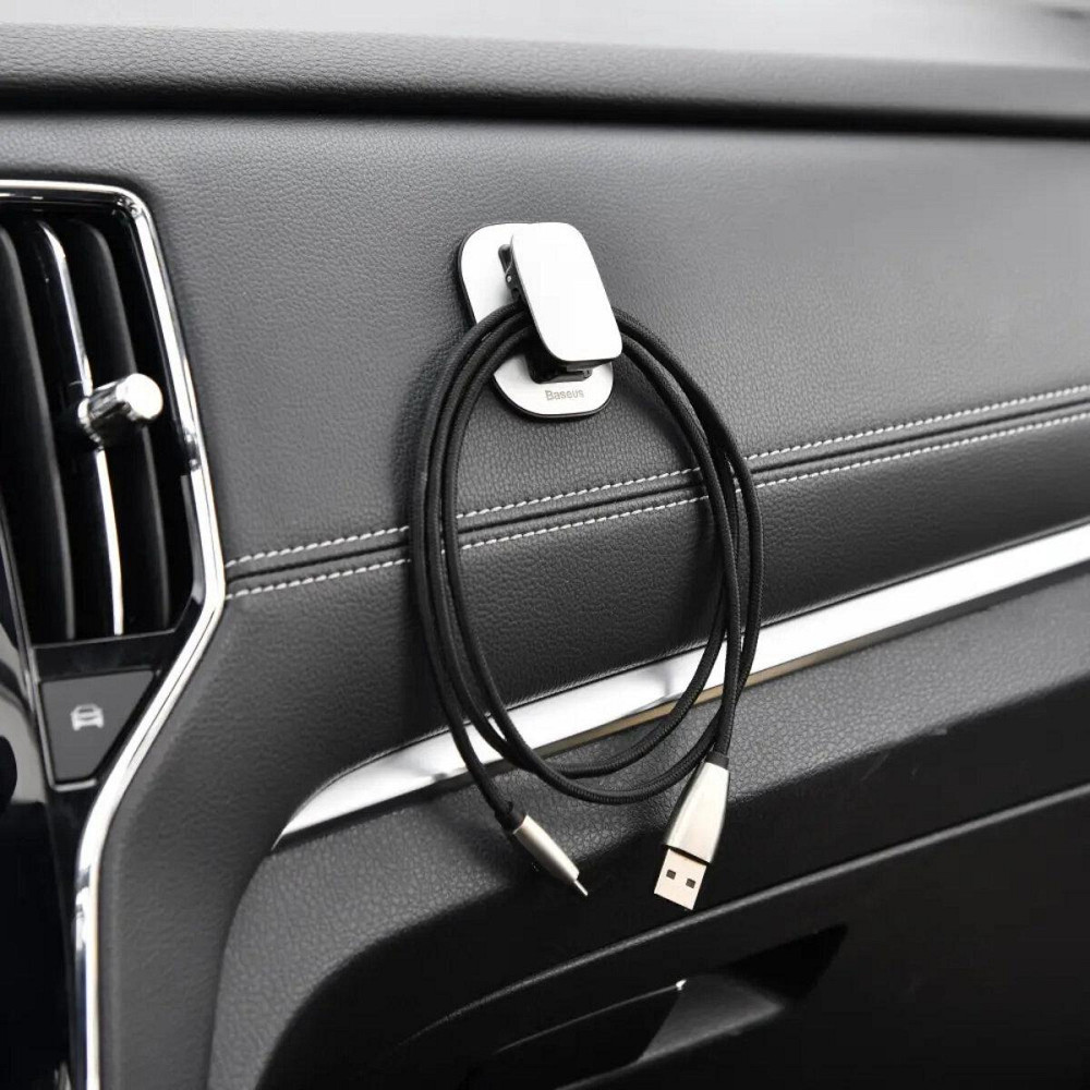 Автомобільний тримач для окулярів Baseus Platinum Vehicle eyewear clip （Paste type） Black Ковель - фото 8