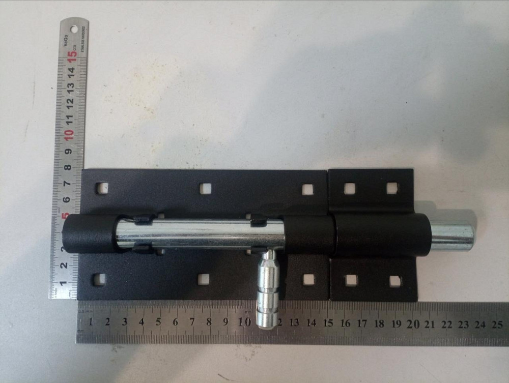 Засув круглий 200мм/18,  покритий чорною порошковою фарбою польського виробника Киев - изображение 1