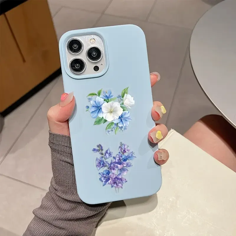 Набор прозрачных наклеек с цветами 60 шт – декоративные стикеры для блокнота, телефона, открыток и подарков Киев - изображение 7