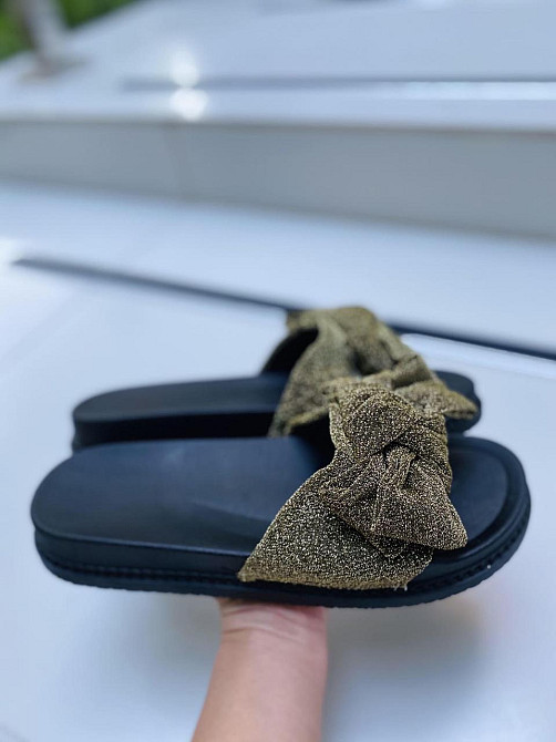 No brend Шльопанці жіночі 954 зелені (літо, тканина) (1864) 41 Коломия - фото 1