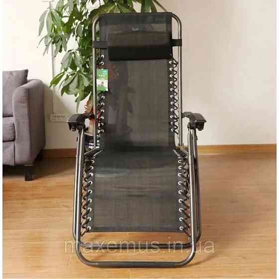 Шезлонг лежак раскладной прочный садовое кресло Bonro SP-167A для сада и дома отдыха на природе зеленый Мостиска