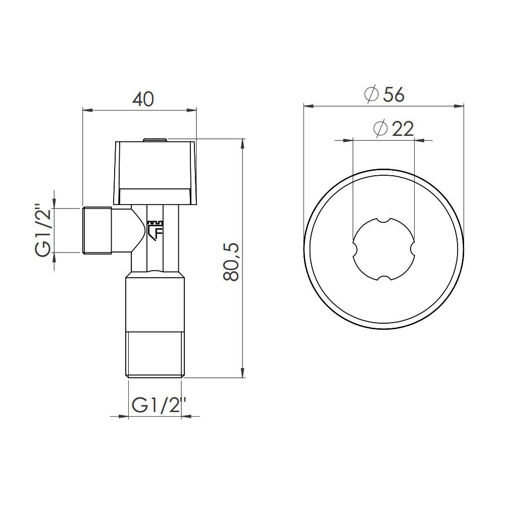 Кран приладовий кульовий Арко Thermo Alliance Standart 1/2"Н х 1/2"Н SF340W1515 Київ - фото 2