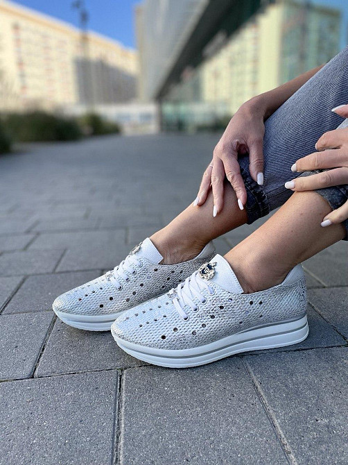 Liya Кросівки жіночі LIYA 106 срібні (весна-літо, шкіра натуральна) (3304) лише 39р. Коломия - фото 3