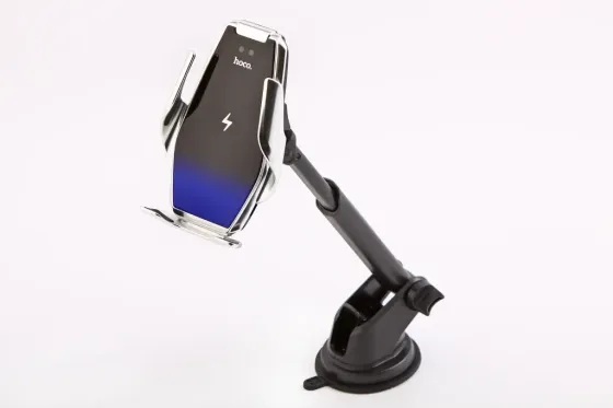 Подставка под телефон на обдув/присоске с беспров. зарядкой 15Вт Hoco S14 Винница