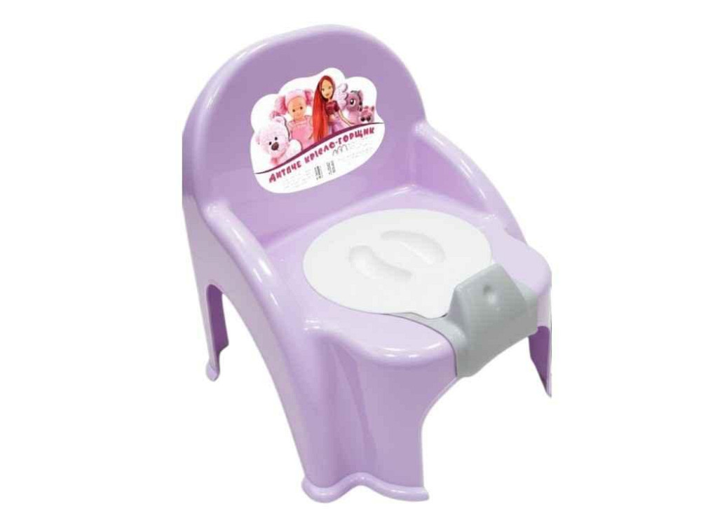 Горщик дитячий лавандовий крісло 34,5*28*33,5см арт.Chair345/6 ТМ ММ-ПЛАСТ Київ - фото 1