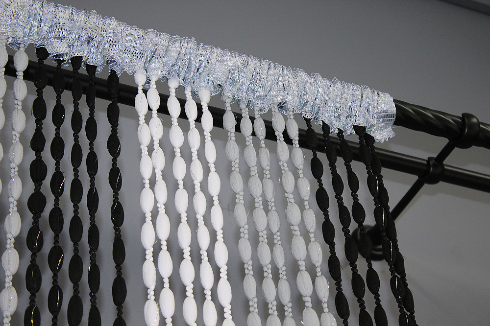 Шторы-нити Шинил с люрексом 300х300 см Белый с серо-черным (61-041) Киев - изображение 8