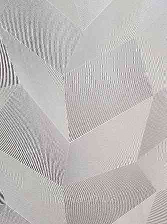 Шпалери метрові вінілові на флізеліні Sintra Vila геометрія фігури 3д сірі з бузковим сріблястими 534649 Київ