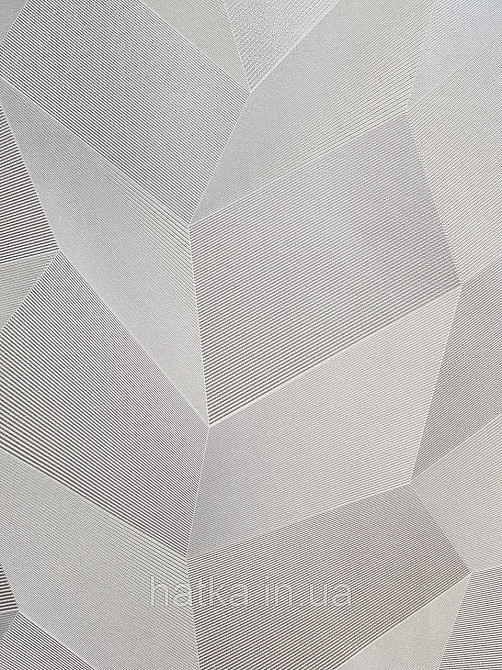 Обои метровые виниловые на флизелине Sintra Vila геометрия фигуры 3д серые серебристые металлик  534649 Киев - изображение 2