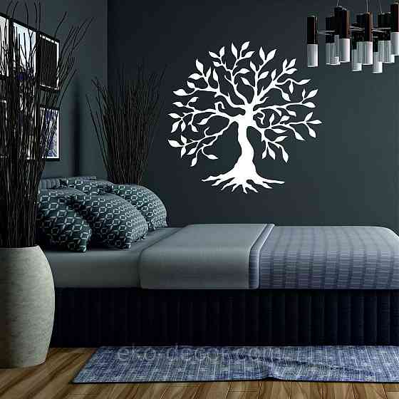 Декоративне настінне Панно «Дерево серце» Декор на стіну 70*33 см, Білий Київ