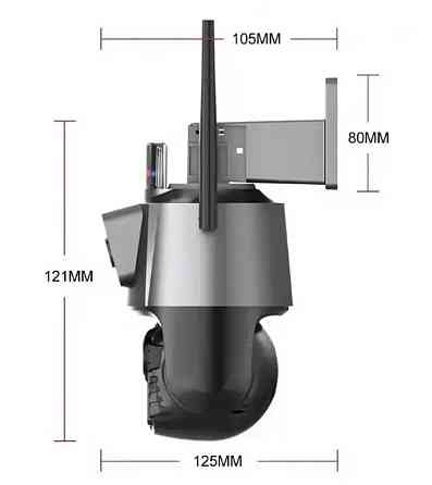 Камера відеоспостереження P11 9533 Wi-Fi 6 mp, на 2 лінзи, чорна Вінниця