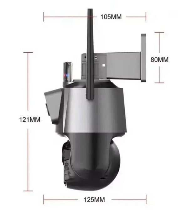 Камера відеоспостереження P11 9533 Wi-Fi 6 mp, на 2 лінзи, чорна Вінниця - фото 2
