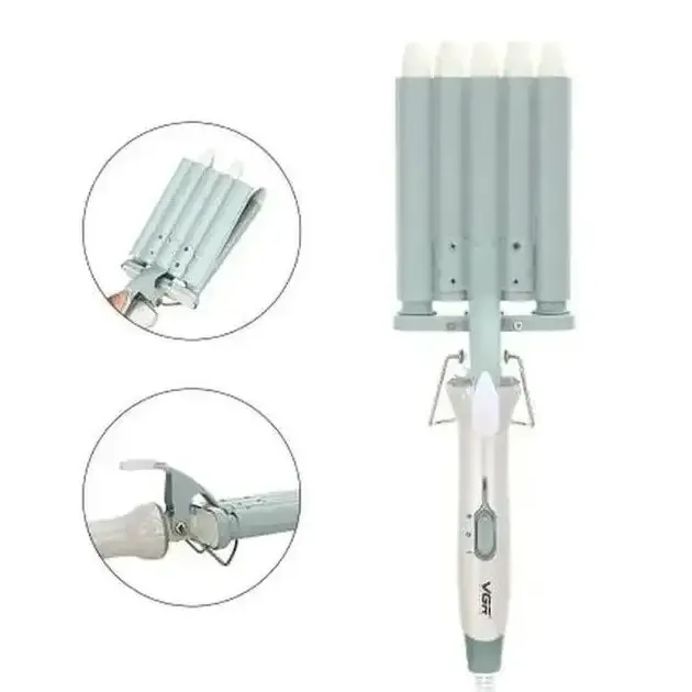 Плойка-стайлер VGR V-597 пять волн с керамическим покрытием, 2 температурных режима, 18 мм локоны Одесса - изображение 18